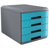 Cassettiera My Desk Arda - 29,5x38,5x28,2 cm - Turchese