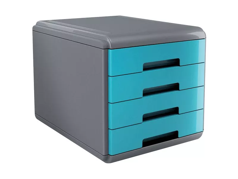 Cassettiera My Desk Arda - 29,5x38,5x28,2 cm - Turchese