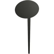 Targa con Marcatore Securit - 24,7x15 cm - Ovale - Nero (Conf. 5)