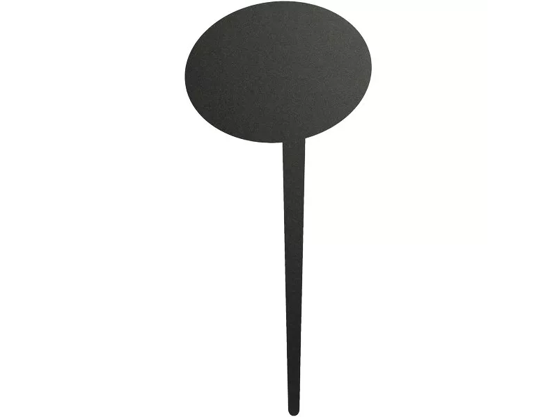 Targa con Marcatore Securit - 24,7x15 cm - Ovale - Nero (Conf. 5)