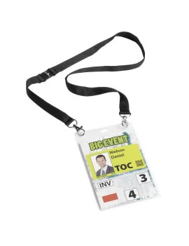 Portanome Maxi A6 Durable - con Busta A6 e Cordoncino Duo - 10,5x14,8 cm (Conf. 10)