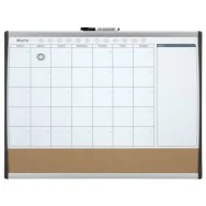 Planning Magnetico 3 in 1 con Cornice ad Arco Rexel - 43x58,5 cm - Bianco/Sughero