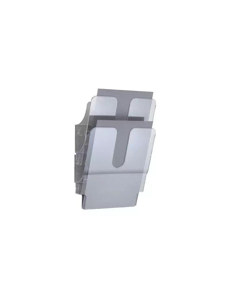 Portadepliant da Parete Flexiplus Durable - 2 Scomparti - A4 - 24,7x10x36 cm - Trasparente Portadepliant da Parete Flexiplus Durable - 2 Scomparti - A4 - 24,7x10x36 cm - Trasparente