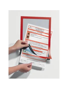 Cornice Adesiva Magaframe Durable - A4 - Rosso (Conf. 2)