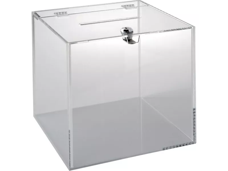 Teca in Acrilico con Serratura Tecnostyl - 25x25x25 cm - Trasparente