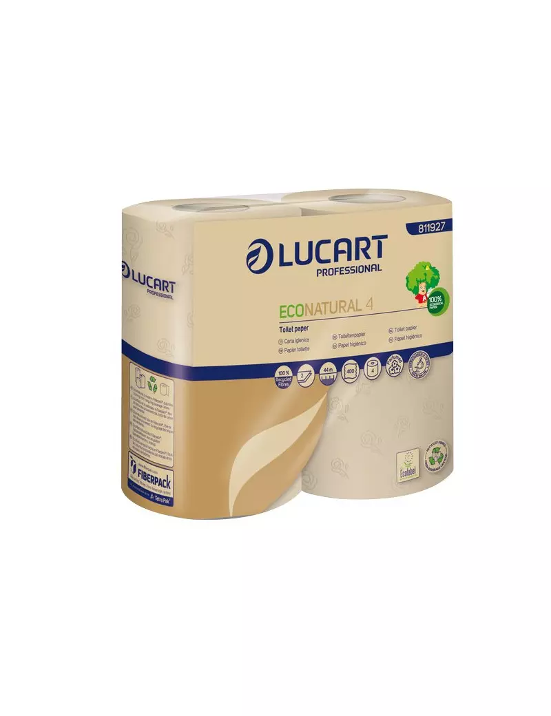 Eco Natural Lucart - Rotolo - 2 Veli - 400 Strappi (Conf. 4) Eco Natural Lucart - Rotolo - 2 Veli - 400 Strappi (Conf. 4)