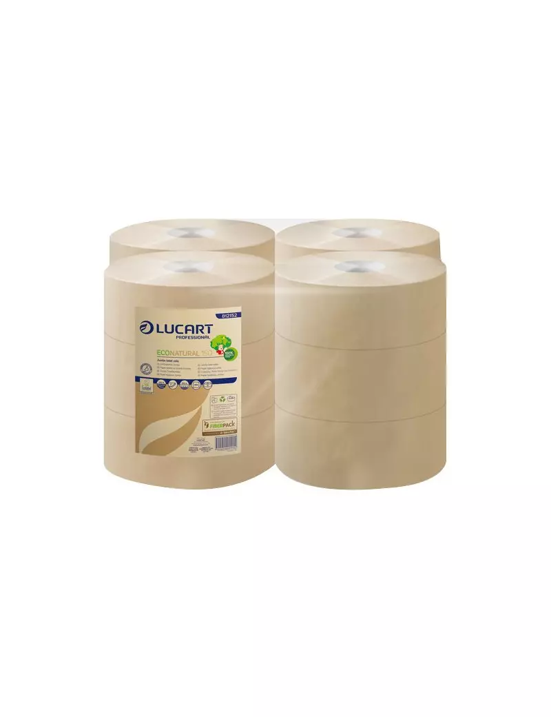 Eco Natural Lucart - Mini Jumbo - 2 Veli - H 9,8xØ 18 cm - 405 Strappi (Conf. 12) Eco Natural Lucart - Mini Jumbo - 2 Veli - H 9,8xØ 18 cm - 405 Strappi (Conf. 12)