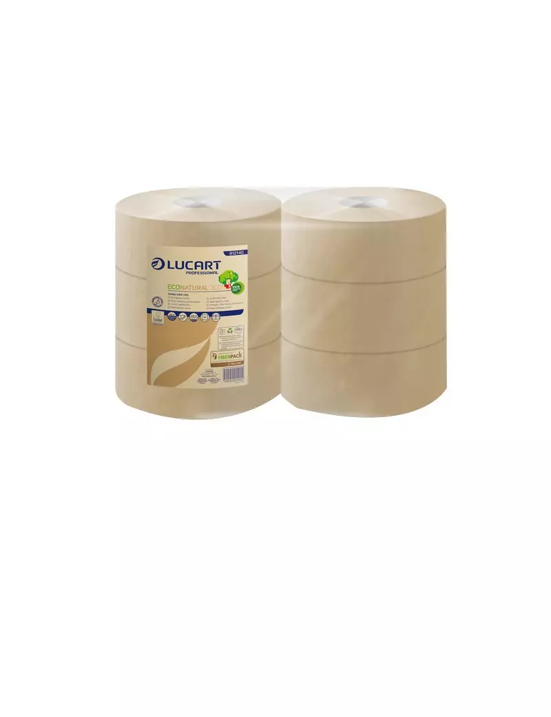 Eco Natural Lucart - Maxi Jumbo - 2 - H 9,8xØ 24,5 cm (Conf. 6) Eco Natural Lucart - Maxi Jumbo - 2 - H 9,8xØ 24,5 cm (Conf. 6)