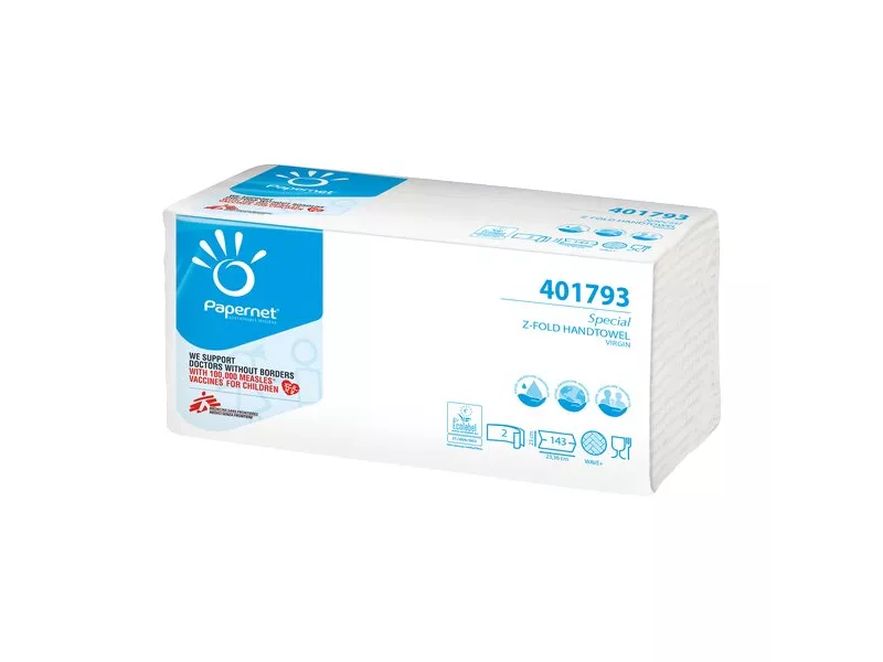 Asciugamani Special Piegati a Z Papernet - 143 - 23x23,5 cm (Conf. 20) Asciugamani Special Piegati a Z Papernet - 143 - 23x23,5 cm (Conf. 20)