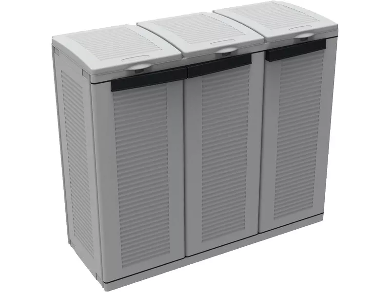 Armadio Portarifiuti Raccolta Differenziata Terry Store Age - 102x39x88,7 cm - 110 Litri