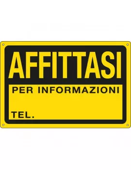 Cartello di Comunicazione Affittasi in PPL - LxH 300x200 mm