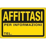 Cartello di Comunicazione Affittasi in PPL - LxH 300x200 mm