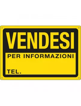 Cartello di Comunicazione Vendesi in PPL - LxH 300x200 mm