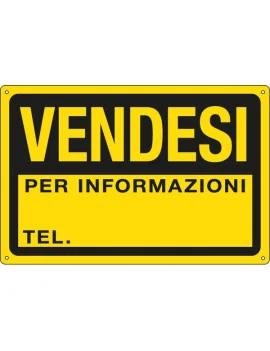 Cartello di Comunicazione Vendesi in PPL - LxH 300x200 mm