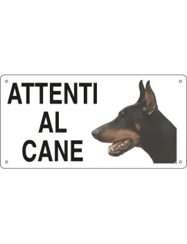 Cartello per la Comunicazione - Attenti al Cane - 250x125 mm