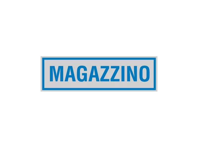 Cartello Segnaletico Adesivo - 165x50 mm - Magazzino (Conf. 10) Cartello Segnaletico Adesivo - 165x50 mm - Magazzino (Conf. 10)