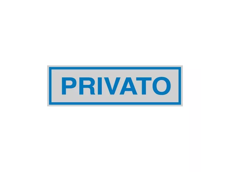 Cartello Segnaletico Adesivo - 165x50 mm - Privato (Conf. 10)