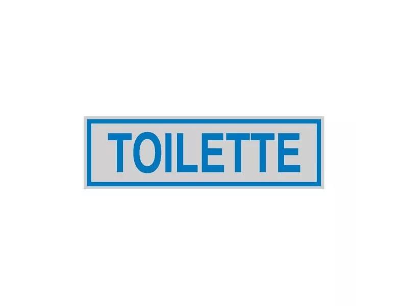 Cartello Segnaletico Adesivo - 165x50 mm - Toilette (Conf. 10) Cartello Segnaletico Adesivo - 165x50 mm - Toilette (Conf. 10)
