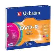 DVD Verbatim - DVD-R - 4,7GB - 16x - Slim Case (Conf. 5)