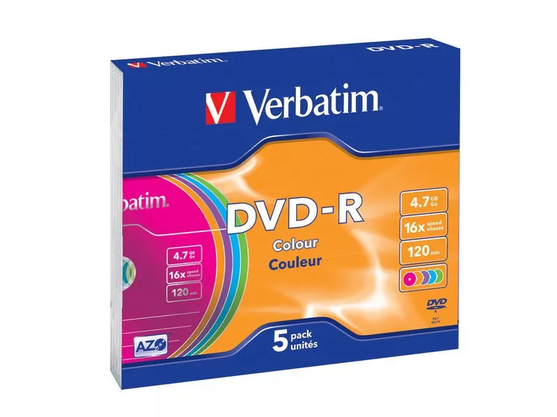 DVD Verbatim - DVD-R - 4,7GB - 16x - Slim Case (Conf. 5)