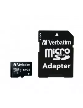 Flash Memory Card Verbatim - Micro SDHC Class 10 - 64GB