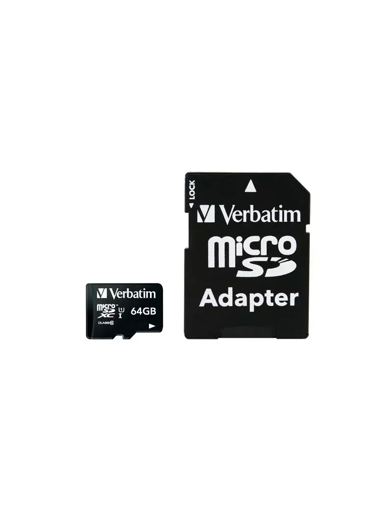 Flash Memory Card Verbatim - Micro SDHC Class 10 - 64GB