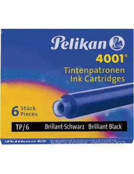 Cartucce per Stilografiche 4001 TP/6 Pelikan - Nero (Conf. 6)