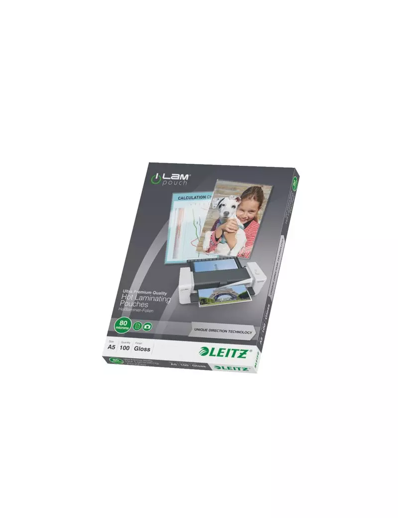 iLAM Pouches UDT - 80 micron - 15,4 x 21,6 cm - A5 (Conf. 100) iLAM Pouches UDT - 80 micron - 15,4 x 21,6 cm - A5 (Conf. 100)