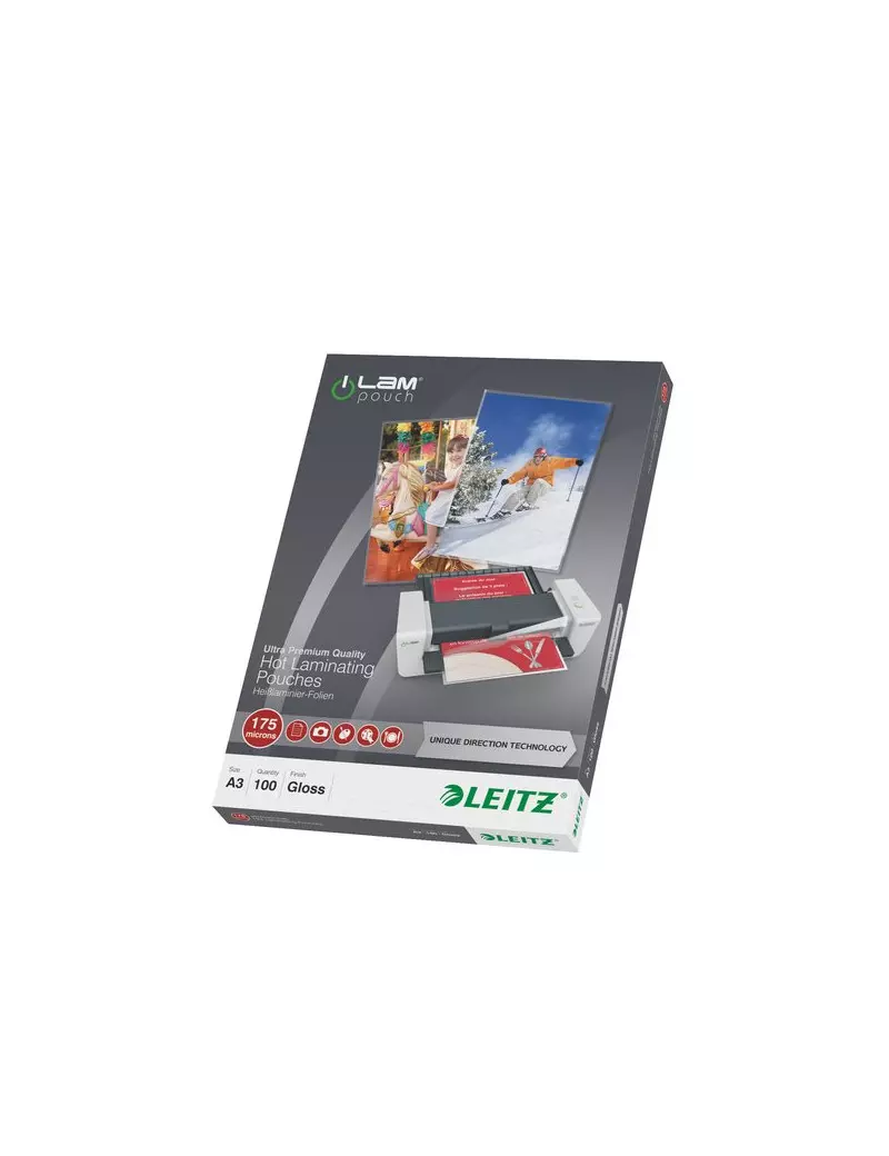 iLAM Pouches UDT - 175 micron - 30,3 x 42,6 cm - A3 (Conf. 100) iLAM Pouches UDT - 175 micron - 30,3 x 42,6 cm - A3 (Conf. 100)