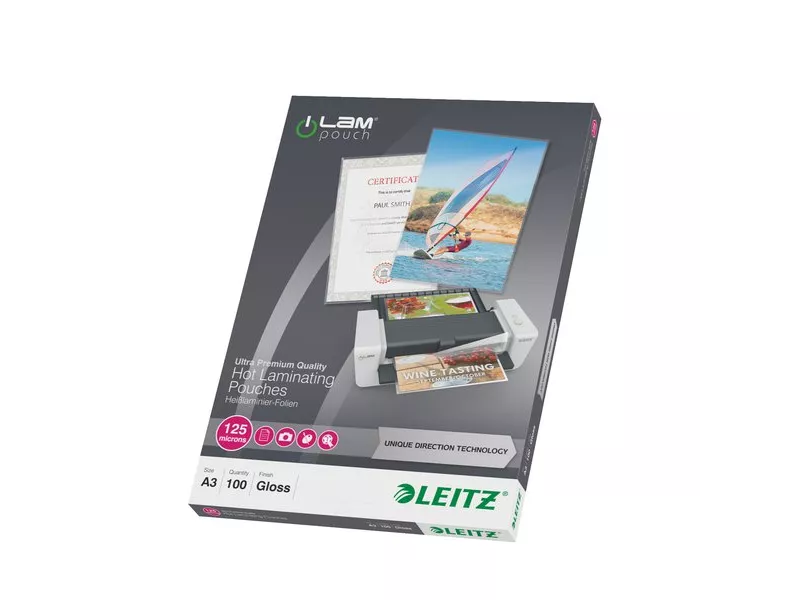 iLAM Pouches UDT - 125 micron - 30,3 x 42,6 cm - A3 (Conf. 100) iLAM Pouches UDT - 125 micron - 30,3 x 42,6 cm - A3 (Conf. 100)