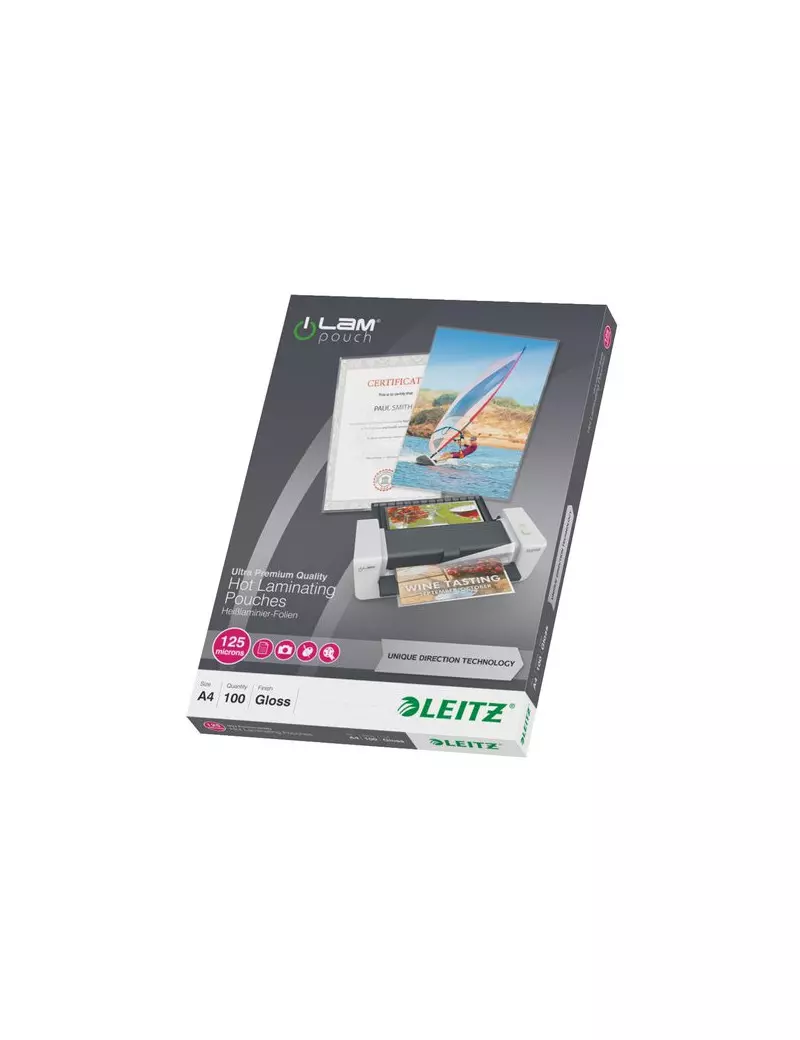 iLAM Pouches UDT - 125 micron - 21,6 x 30, 3cm - A4 (Conf. 100) iLAM Pouches UDT - 125 micron - 21,6 x 30, 3cm - A4 (Conf. 100)