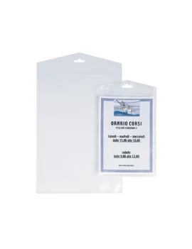 Buste Porta Avvisi Appendimi Sei Rota - 22x30 cm (Trasparente Conf. 10)