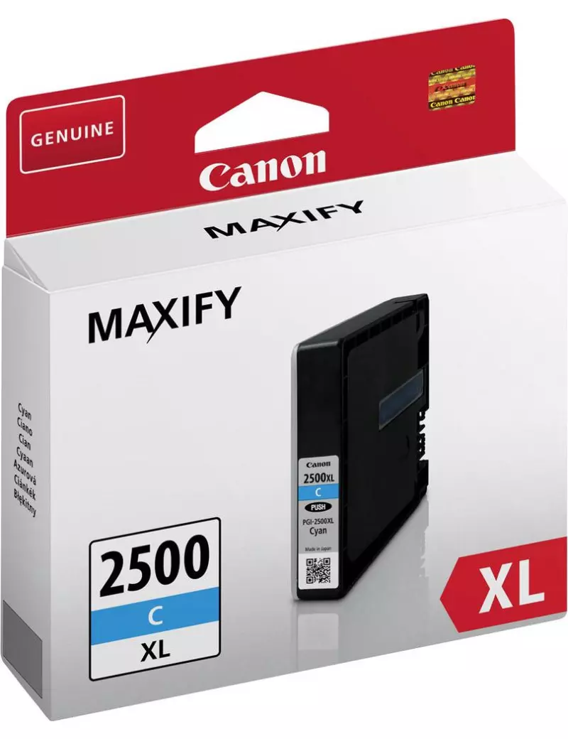 Cartuccia Originale Canon PGI-2500c XL 9265B001 (Ciano 1755 pagine) Cartuccia Originale Canon PGI-2500c XL 9265B001 (Ciano 1755 pagine)