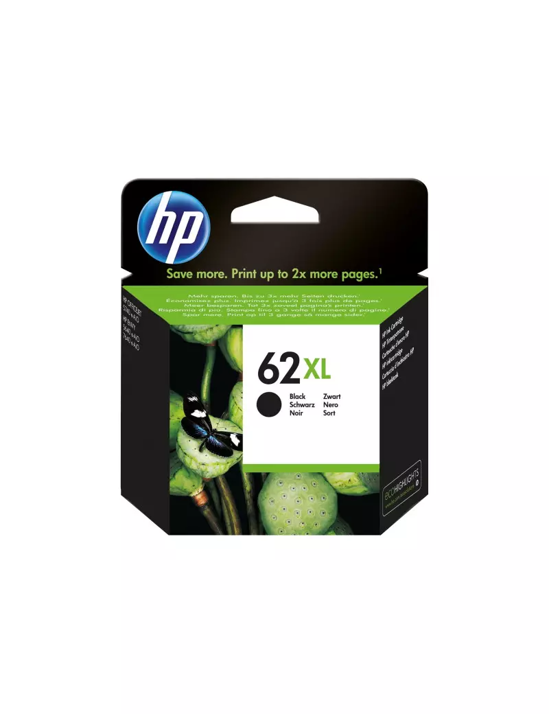 Cartuccia Originale HP C2P05AE 62 XL (Nero 600 pagine)