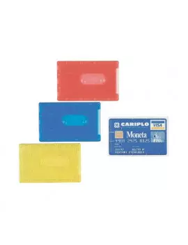 Portacards Rigido Favorit - Semitrasparente Assortito - 8,5x5,4 cm (Conf. 100)