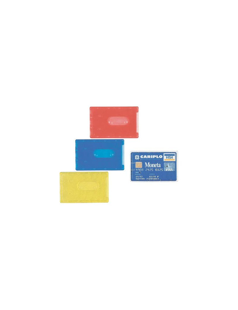 Portacards Rigido Favorit - Semitrasparente Assortito - 8,5x5,4 cm (Conf. 100)