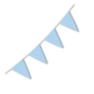 Festone PVC - 10 m - Celeste
