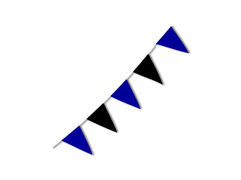 Festone PVC - Bicolore - Nero/Azzurro