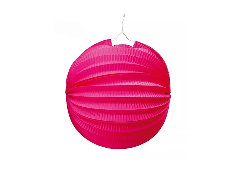 Lanterna Carta Tonda Rosa