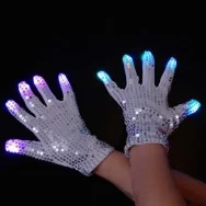 Guanti Flashing con Paillettes