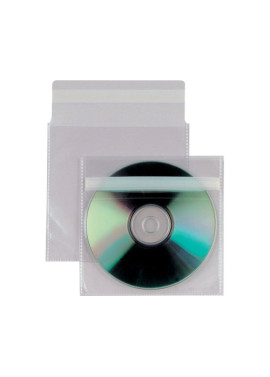 Busta Porta CD/DVD Insert Sei Rota - Con Patella Adesiva - 430103 (Trasparente Conf. 25)