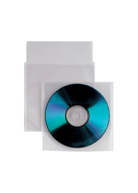 Busta Trasparente Porta CD/DVD Insert Sei Rota - Con Patella e Striscia Adesiva sul Retro (Conf. 25)