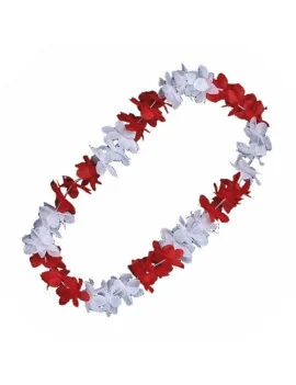 Collana Hawaii - Bianco/Rosso