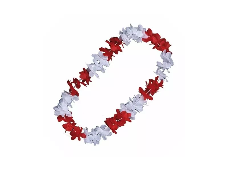 Collana Hawaii - Bianco/Rosso Collana Hawaii - Bianco/Rosso