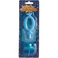 Candelina - Numero 0 - Azzurro