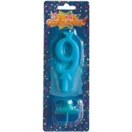 Candelina - Numero 9 - Azzurro