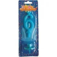 Candelina - Numero 6 - Azzurro