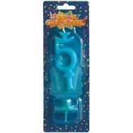 Candelina - Numero 5 - Azzurro