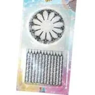Candeline per Torta - Argento (Conf. 12)