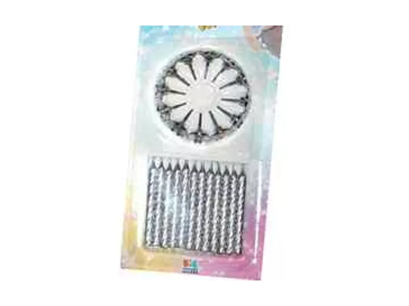 Candeline per Torta - Argento (Conf. 12) Candeline per Torta - Argento (Conf. 12)